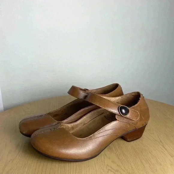 Taos Leather Brown Mary Jane Shoe Comfort Support Sz 6 Business Casual Walking - Picture 4 of 10